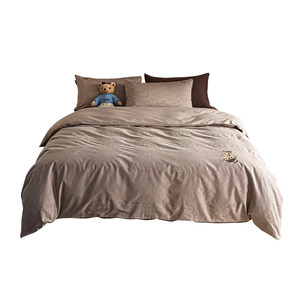 
TeenieWeenie Light Luxury Category A 100 Long Staple Cotton Jacquard Four-piece Set Pure Cotton Naked Sleeping Sheets and Quilt Covers