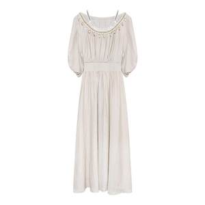 Eryang Design [Manzhi] Retro slack temperament dress for women with high waist two-piece large sway design long skirt