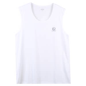 
Shile Men's Lycra Cotton Vest Summer Thin Broad Shoulder Vest Men's Viscose Fiber Sleeveless T-Shirt Warm Large Size Bottoming