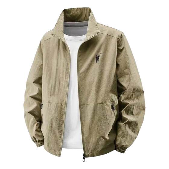 
New Paul men's jacket stand collar windproof and waterproof outdoor three-proof jacket loose large size casual jacket for men
