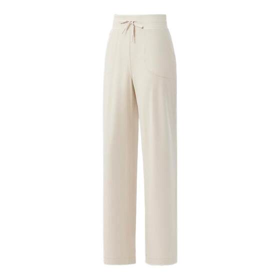 
Keep yoga fitness sports pants women's high waist drawstring straight wide leg pants versatile white comfortable fitness pants