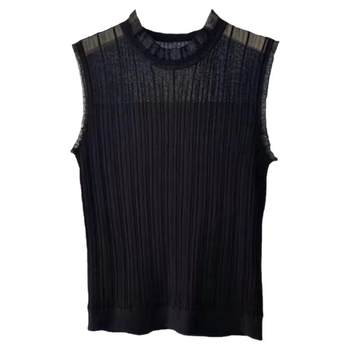 New lace trim inner vest bottoming shirt solid color