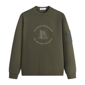 
Navigare Italian sailing ship Modal round neck sweatshirt men's spring new casual long-sleeved T-shirt