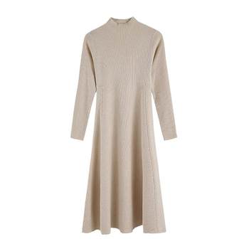 Autumn and winter knit sweater skirt swing dress
