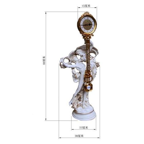 厂销欧式客厅座钟台式落地钟古典静C音立钟家用座钟时钟桌面艺术
