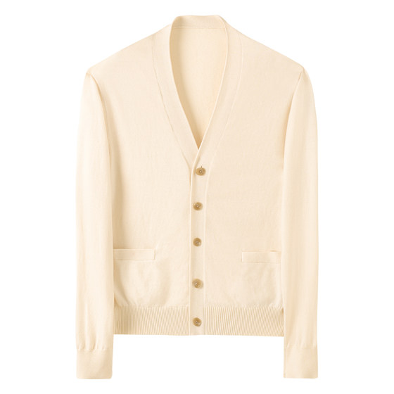 
[Warm cashmere] CULTUM Autumn and Winter Casual V-neck Sweater Cardigan Men's Sweater Versatile Layer Coat