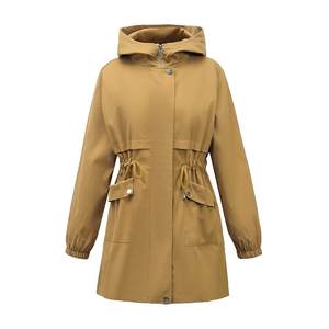 
Early spring windbreaker for women mid-length 2025 spring wear new loose casual British style small thin coat jacket