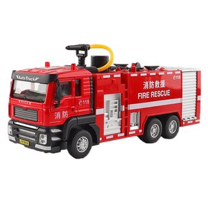 Jiaye 1:50 alloy sound and light can spray water and sprinkle sanitation vehicle fire truck ejection missile military vehicle model toy