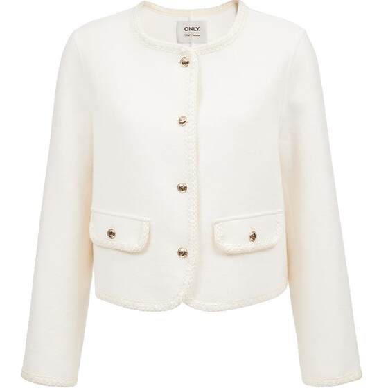 
ONLY2025 winter new style double-sided woolen wool warm small fragrance style right shoulder short woolen coat jacket