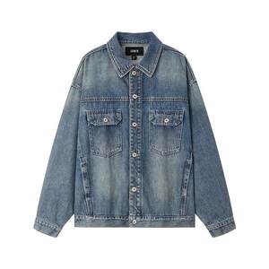 
Senrou Denim Senma Jacket Men's 2024 Autumn New American Retro Denim Jacket Loose, Trendy and Fashionable