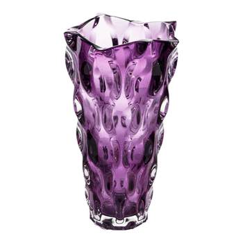 Large -caliber thickened Bohemian glass vase light luxury high -level sense home flower arrangement hydroponic flowers and green plants
