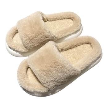 
Thick-soled furry slippers for women's outer wear 2025 new style super hot