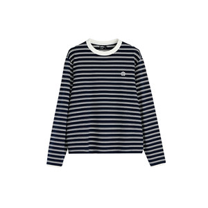 
roaringwild a arch Roaring beast Round neck bottom striped men's top spring and autumn long-sleeved T-shirt