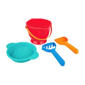 Hape children's beach toy adventure set baby boy and girl small bucket hourglass shovel combination plays in the water and plays in the sand

