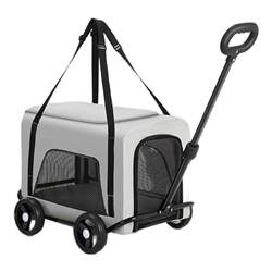 Pet trolley cat dog transportation folding backpack