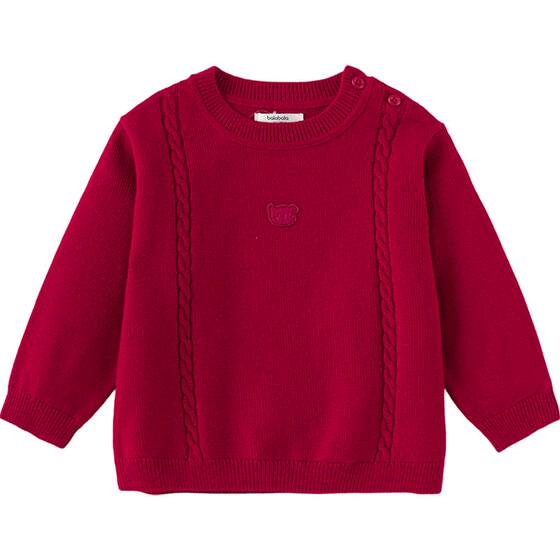 
Balabala baby knitted sweater for boys and girls, autumn and winter new baby bottoming sweater, pullover cardigan