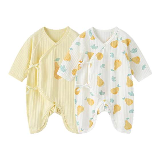 Tongtai baby onesie summer pure cotton newborn clothes newborn baby butterfly ha-shi monk suit 2 packs