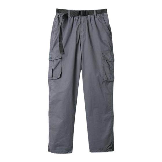 Summer thin workplower pants men's multi -pocket loose casual pants straight outdoor sports pants large size work pants cotton cotton