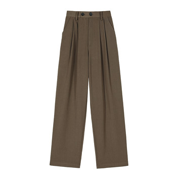 Coffee suit pants drooping codes cover meat wide leg pants
