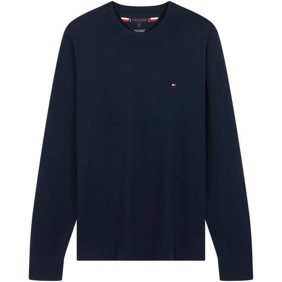 
Tommy autumn and winter men's cotton cashmere blended casual round neck solid color inner base layer velvet-feel knitted sweater