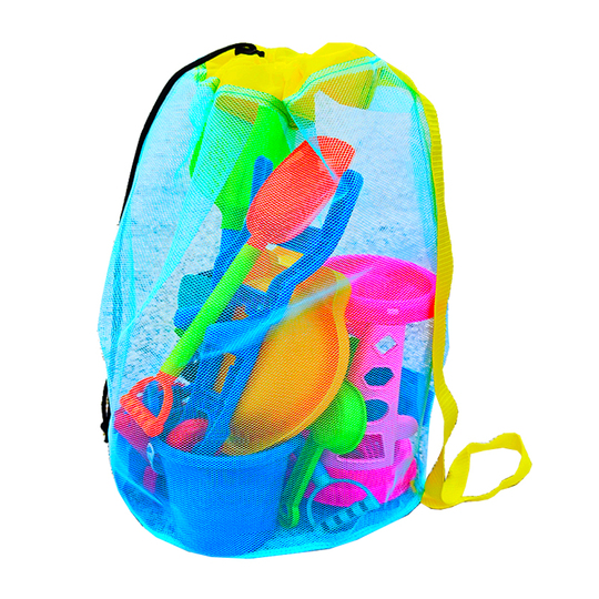 Juego De Playa Para Niños Con Maletín De 35x26x13 Cm – Incluye Pala, Rastrillo, 4 Moldes De Arena Y Ducha Hipopótamo, Ideal Para Arena, Agua Y Nieve