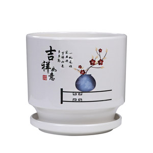 Ceramic flowerpot with pallet special offer large plastic creative succulent indoor household hanging orchid green dill clear warehouse
