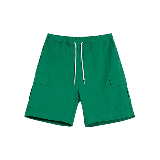 
MRCYC retro straight work shorts men's summer loose casual mid-trousers Korean trendy beach five-point pants