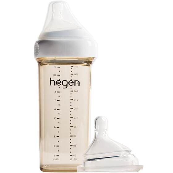 Hegen Hargen Newborn PPSU Bottle 330ml wide -diameter Silicon Plane Pither Polar Falling and Anti -Lloar
