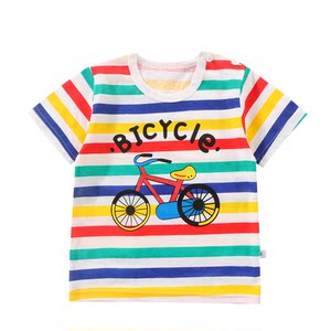 
Children 0-9 years old, short-sleeved boys' cotton T-shirts, girls' baby tops, summer cotton half-sleeved summer clothes, foreign trade children's clothing