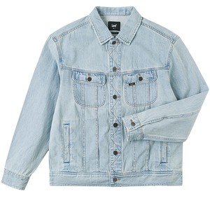 
Lee shopping mall's same style comfortable version lapel light blue men's denim jacket casual trendy LMT010159101