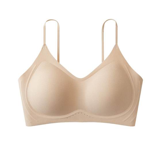 
There is a tree liquid foundation soft support underwear women's seamless invisible side breast thin shoulder straps beautiful back women's bra new style