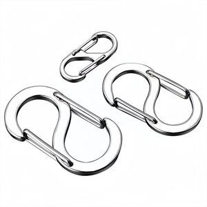 Caravan buckle 8-character buckle spring buckle outdoor hook zinc alloy portable quick-hanging connection buckle s buckle keychain accessories