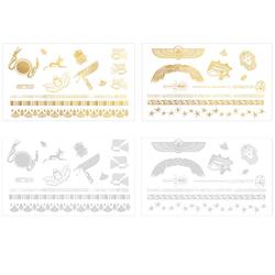 British Museum Official Egyptian Series Tattoo Stickers Waterproof Long-lasting Hot Stamping And Silver Gift Stickers Gifts