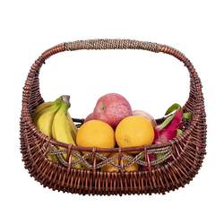 Willow woven fruit basket shopping basket picking handheld