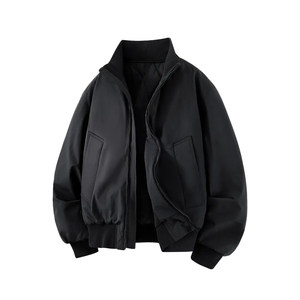 
Robin Hood/ROBINHOOD Winter Warm American Large Size Cotton Clothes for Men and Women Solid Color Stand Collar Fashion Couple Jackets