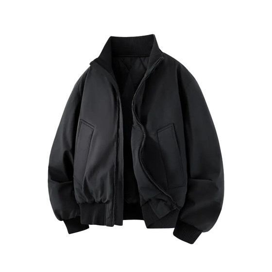 
Robin Hood/ROBINHOOD Winter Warm American Large Size Cotton Clothes for Men and Women Solid Color Stand Collar Fashion Couple Jackets