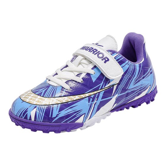 
Huili Children's Football Shoes Anti-Slip and Wear-Resistant Rubber TF Broken Nails 2025 New Velcro Soft Leather Training Shoes