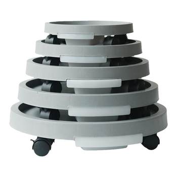 Flower pot tray is thick plastic
