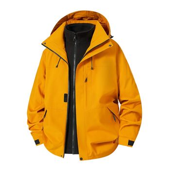 Three-in-one jacket men's autumn and winter warm jacket