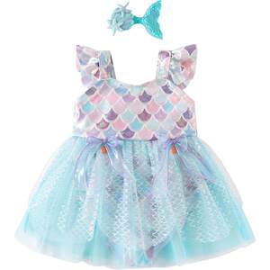 
Banxidi girls swimsuit summer 2026 new baby girl swimsuit children's swimsuit princess mermaid summer