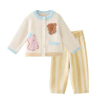 
Babycare half-length fleece home clothing set