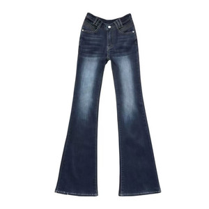 
Li Li Clothing V-Waist Full Hip Sexy Micro-Large Jeans Women's 2026 Summer Waist Slim Slim Pants