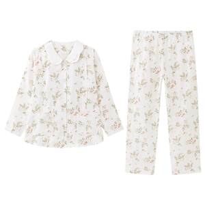 Cotton Era Maternity Home Clothing Pure Cotton Gauze Comfortable Breastfeeding Postpartum Confinement Set Pajamas Female Gift