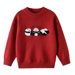 
Boys' fleece sweater 2026 autumn and winter new style children's boys' thick pullover sweater sweater winter clothing
