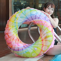 Надувной плавательный круг, плавательный аксессуар для взрослых, увеличенная толщина, защита от опрокидывания