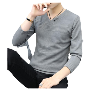 
Striped long-sleeved t-shirt men's trendy v-neck bottoming shirt sweatshirt spring and autumn 2026 thin autumn clothes casual tops