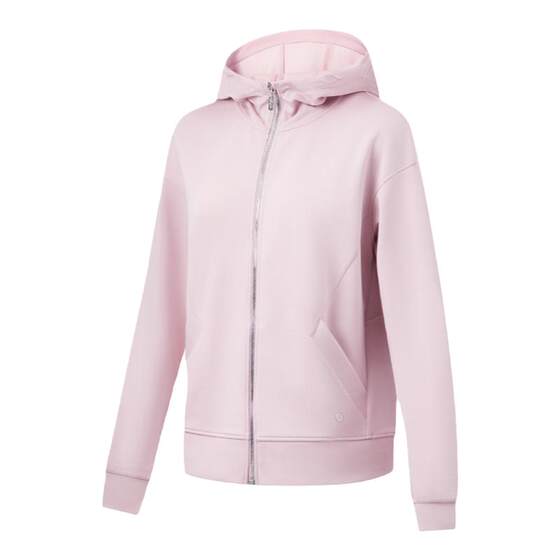 
China Li Ning 2024 fitness series women's simple sports and leisure hooded knitted jacket AWDU112
