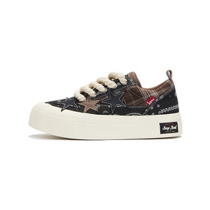 [Same style as Song Yuqi] Kaalixto star shoes thick sole heightening niche cashew flower shoes 2025 canvas shoes