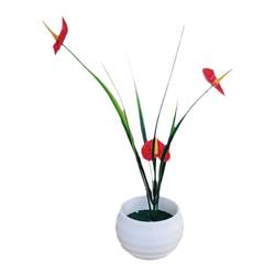 Fake flower ornaments, small fresh mini roses, bonsai flowers, dining tables, indoor and outdoor creative artificial plants, potted silk flowers
