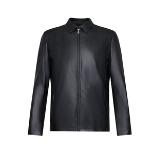 
[Quality Sheepskin] Diconic autumn and winter new product men's leadership style classic business lapel leather jacket short jacket